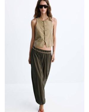 Mango Alamar Striped Gilet - Multicolour