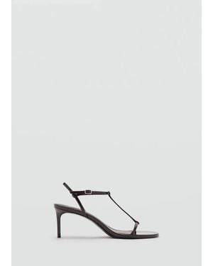 Mango Strappy Heeled Sandals - White