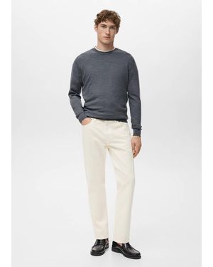 Mango Ben Cropped Tapered-Fit Jeans - Blue