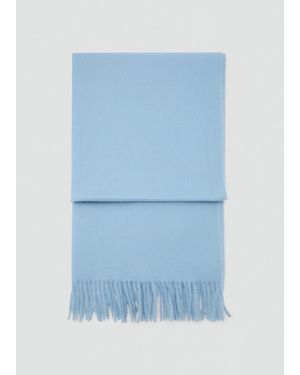 Mango Fringed Edge Scarf - Blue
