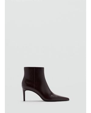 Mango Stiefelette Mit Absatz - Weiß