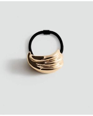 Mango Hair Bobble With Metal Detail - Blue