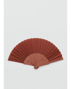 Mango Smooth Wooden Fan Burnt - Brown