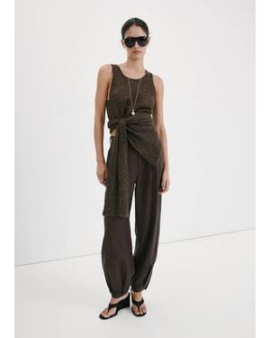 Mango Lyocell Harem Pants - Black