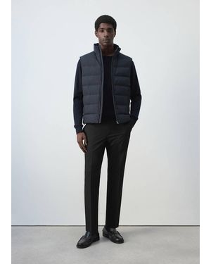 Mango Water-Repellent Padded Gilet, 80% Down - Blue