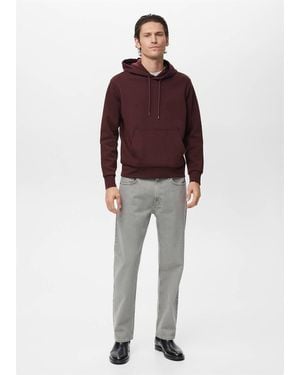 Mango Regular-Fit Hoodie - Red