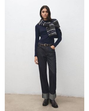 Mango Turtleneck T-Shirt - Blue