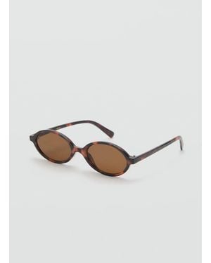 Mango Thin-Frame Sunglasses - White