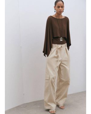 Mango Three-Quarter Sleeve Blouse - Multicolor