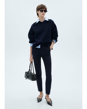 Mango Crop Skinny Pants - Blue