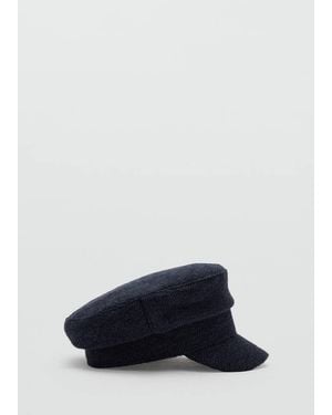 Mango Casquette Style Marin En Laine Mélangée Bleu Marine