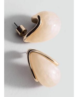 Mango Resin Drop Earrings - Grey
