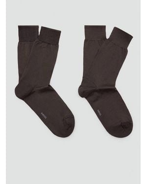 Mango Pack Of 2 Long Cotton Socks - Black