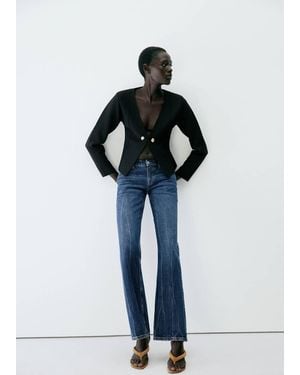 Mango Flare-Jeans Mit Niedrigem Bund - Blau