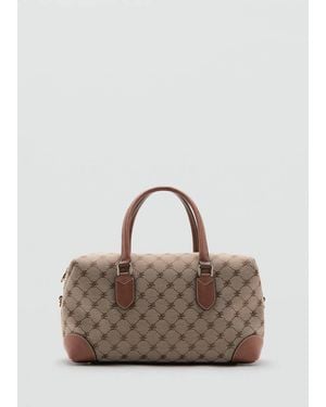 Mango Jacquard Logo Bowling Bag - Multicolour