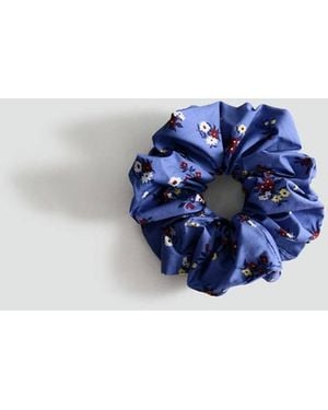 Mango Floral Print Scrunchie - Blue