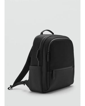 Mango Multi-Functional Backpack With Pockets - Black