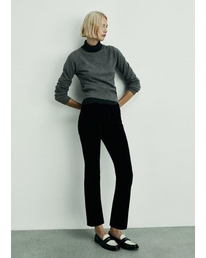 Mango Sienna Flared Cropped Corduroy Jeans - Multicolour