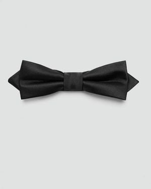 Mango Classic Diamond Bow Tie - Black