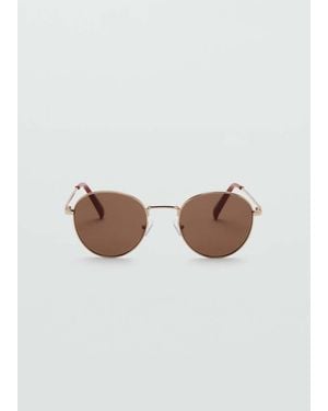 Mango Round Metal-Frame Sunglasses - Metallic