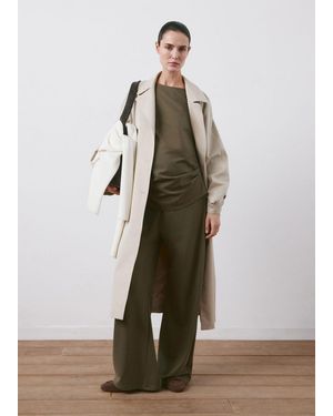 Mango Ruched Maternity T-Shirt - Green