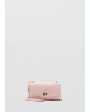 Mango Crossbody Bag With Flap - Pink