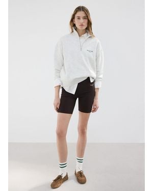 Mango Printed Message Leggings - White