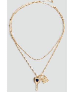 MANGO TEEN Multiple Chain Necklace - White
