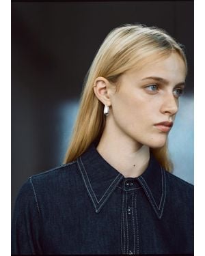 Mango Volume Hoop Earrings - Blue