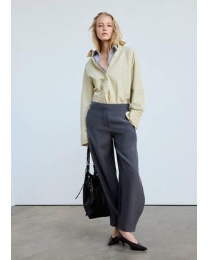 Mango Modal Balloon Pants - Gray