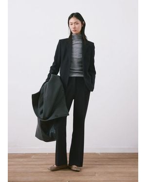 Mango Straight-Fit Suit Blazer - Black