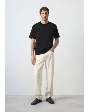 Mango Regular Fit T-Shirt 200Gsm - Black