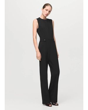 Mango Long Suit-Style Jumpsuit - Black