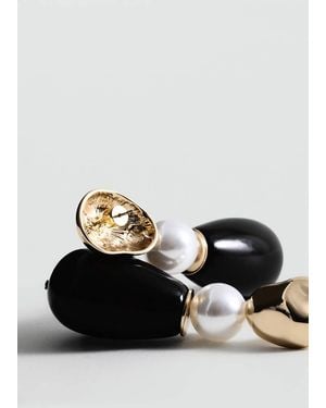 Mango Mixed Pendant Earrings - Black