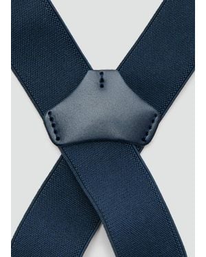 Mango Adjustable Elastic Straps With Leather Details - Blue
