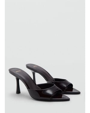 Mango Patent Leather High-Heeled Sandals - Red