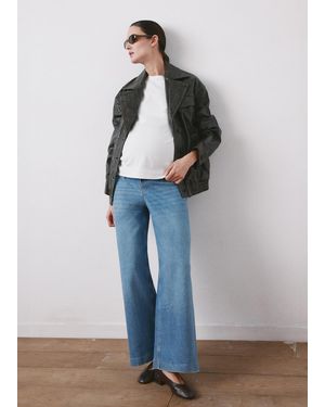 Mango Cotton Maternity T-Shirt - Blue