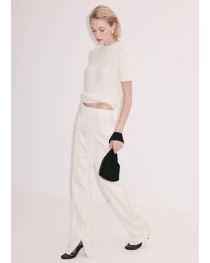 Mango Short Sleeve Jumper - Natural
