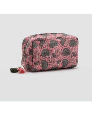 Mango Necessaire Stampa Floreale Rosa - Multicolore