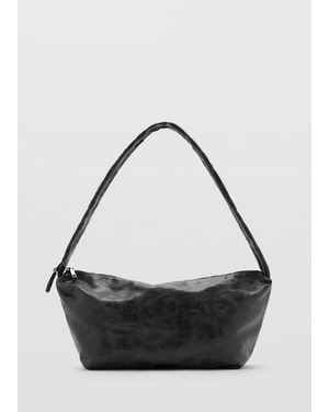 MANGO TEEN Faux-Leather Bag - Black