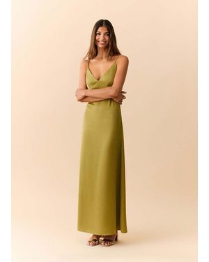 MANGO TEEN V-Neck Dress With Spaghetti Straps - Natural