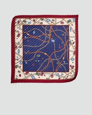 Mango Foulard Plissé Imprimé - Bleu