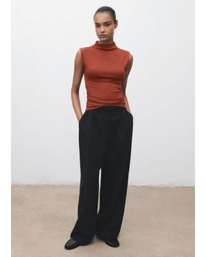 Mango Ruched Fitted Top - Multicolour