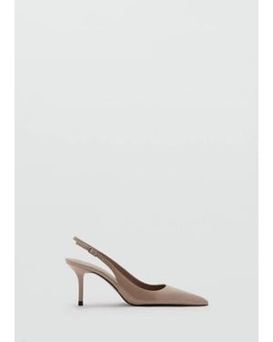 Mango Patent Heeled Shoes - Natural