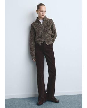 Mango Jeans Flare Velluto Cioccolato - Grigio