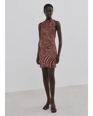 Mango Kleid Mit Geometrischem Muster - Mehrfarbig