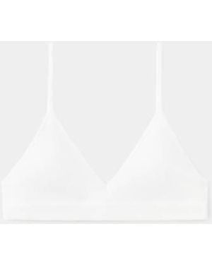 MANGO TEEN Essential Triangle Bra - White