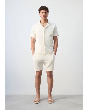 Mango Regular-Fit 100% Cotton Shirt - Natural
