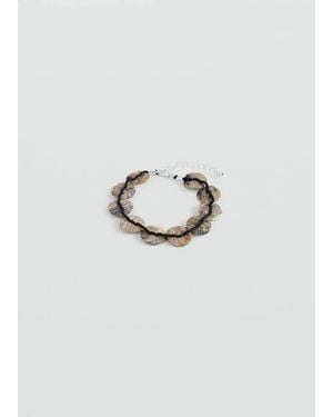 MANGO TEEN Seashell Bracelet - White