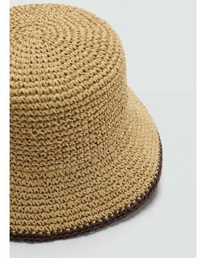 Mango Cappello Bucket Fibra Naturale Cioccolato - Neutro